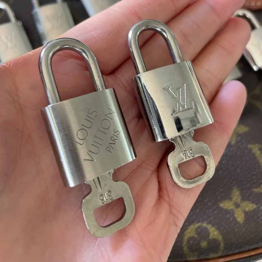 Authentic Louis Vuitton Silver Padlock Lock & Key - Picture 3 of 15